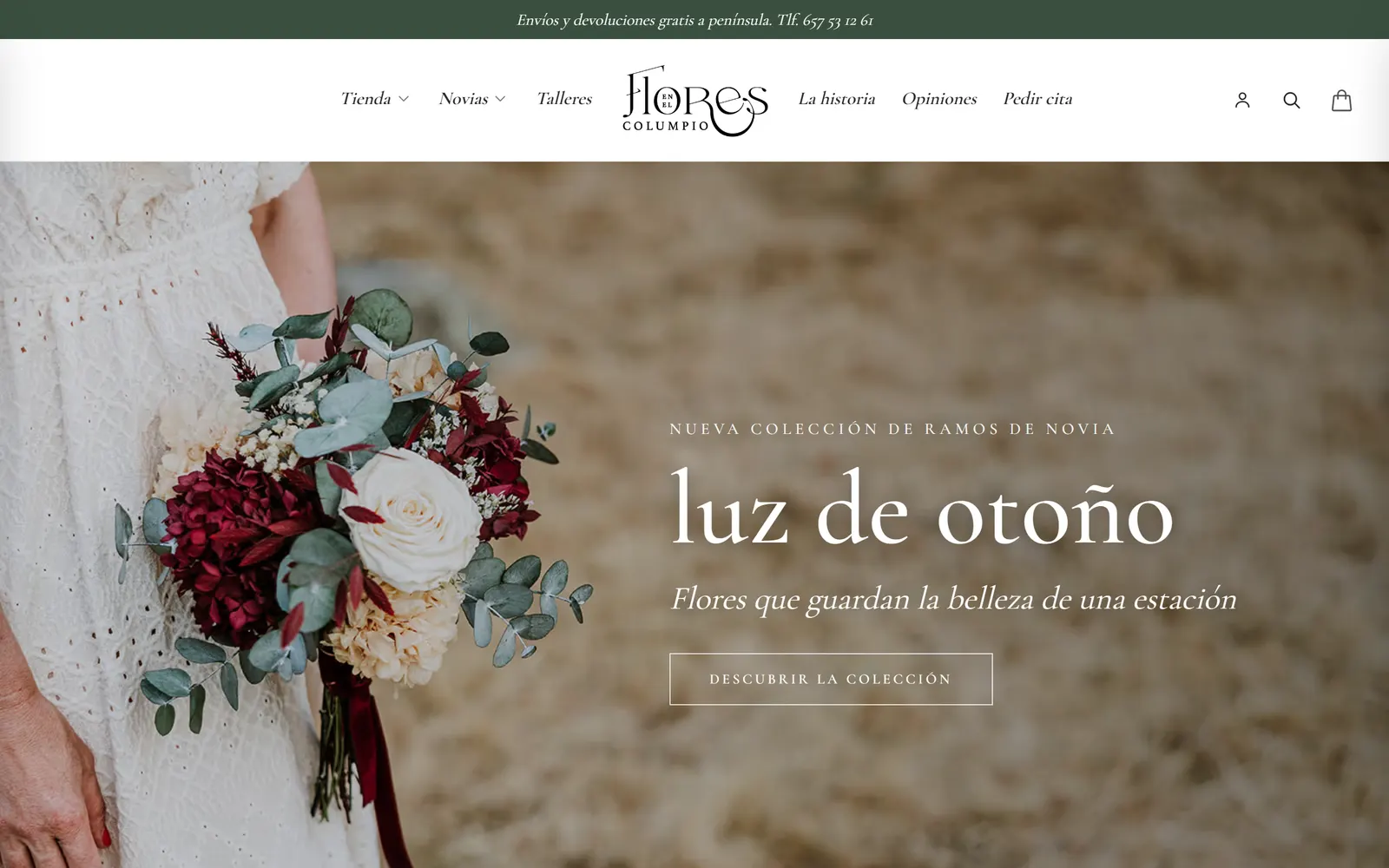 Portada de Flores en el Columpio con la colección de ramos de novia